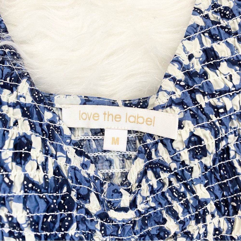 LOVE THE LABEL Blue Floral Puff Sleeve Mini Dress - Picture 8 of 9